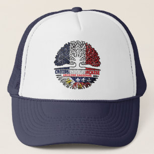 Casquette Acadien Cajun France Arbre Drapeau