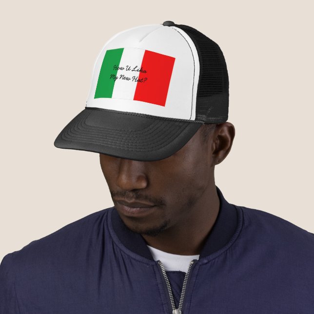Casquette Accent italien drôle et drapeau de l'Italie (En situation)