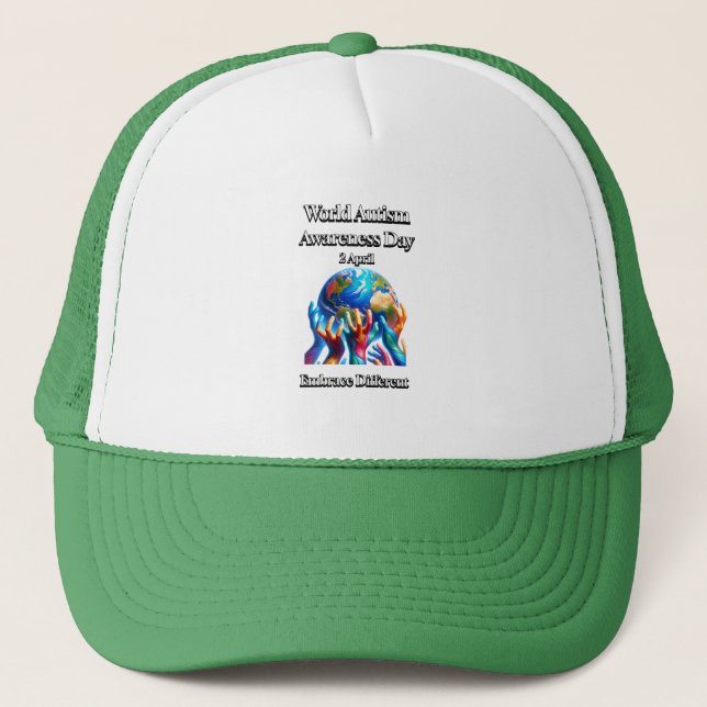 Casquette Acceptez Différent. Journée mondiale de la Sensibi (Devant)