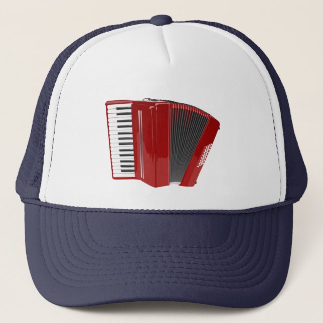 Casquette Accordéon rouge, (Devant)