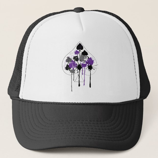 Casquette Ace des pique Aromantic AsexuPride (Devant)