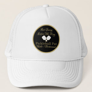 Casquette Activités de weekend de mariage Pickleball Or & Bl
