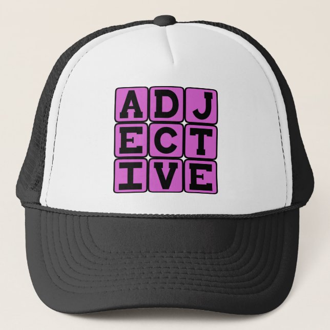 Casquette Adjectif, partie du discours (Devant)