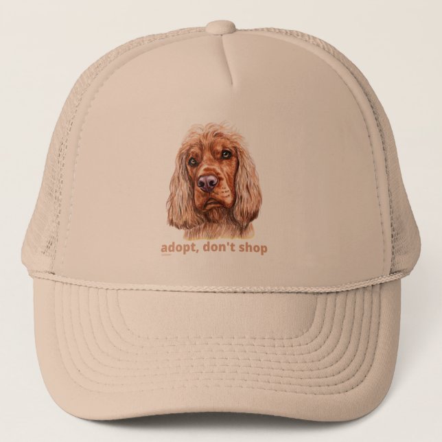 Casquette ADOPTER, NE PAS SHOP (Anglais Cocker Spaniel)      (Devant)
