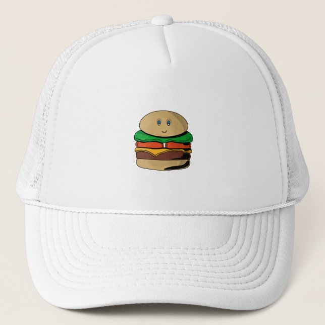Casquette Adorable Burger mignon Hamburger Kawaii (Devant)