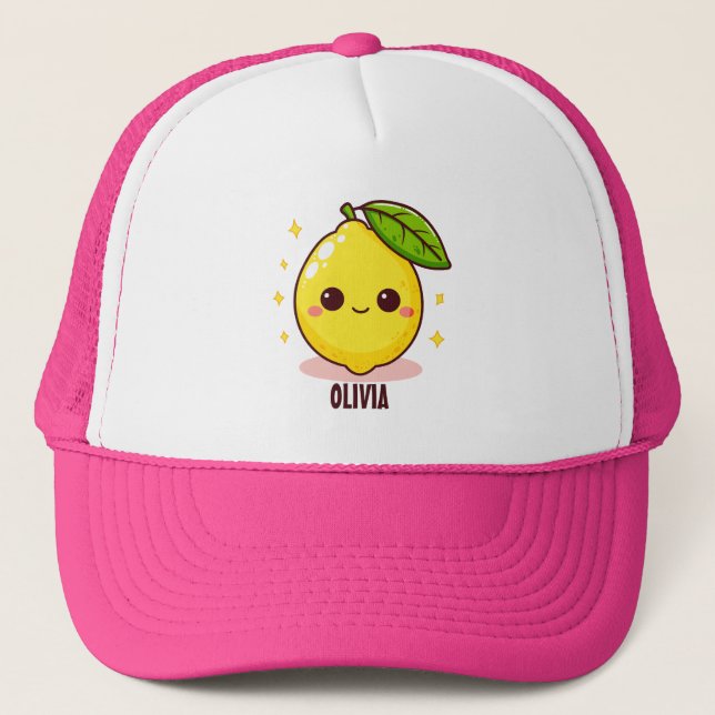 Casquette Adorable Citron jaune mignon Personnalisé (Devant)
