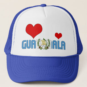 Casquette Adorable Guatemala Coeurs Drapeaux Patriotique