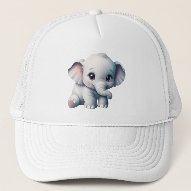Casquette adorable Kawaii Baby Elephant (Devant)