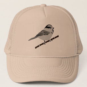 Casquette Adorable Mountain Chickadee Bird Illustrated
