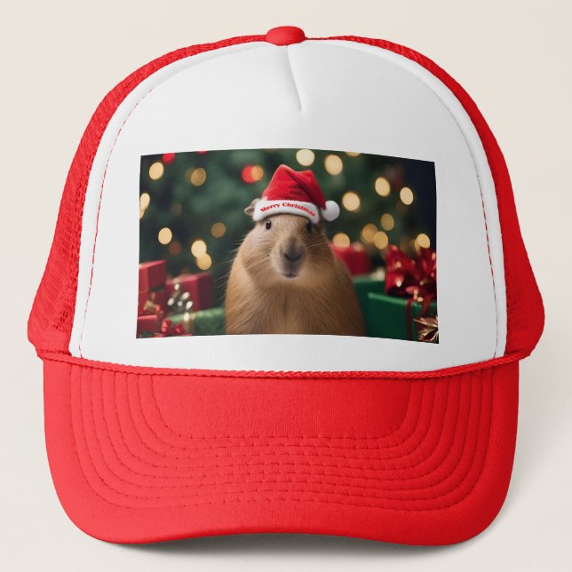 Casquette Adorable Noël Capybara, (Devant)