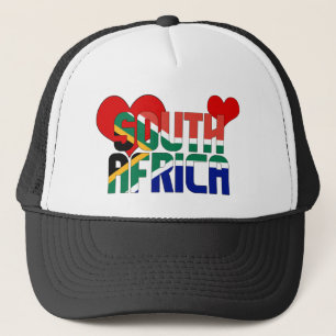 Casquette Adorable South Africa Flag Hearts Patriotic