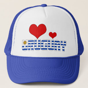 Casquette Adorable Uruguay Coeurs drapeau Patriotique
