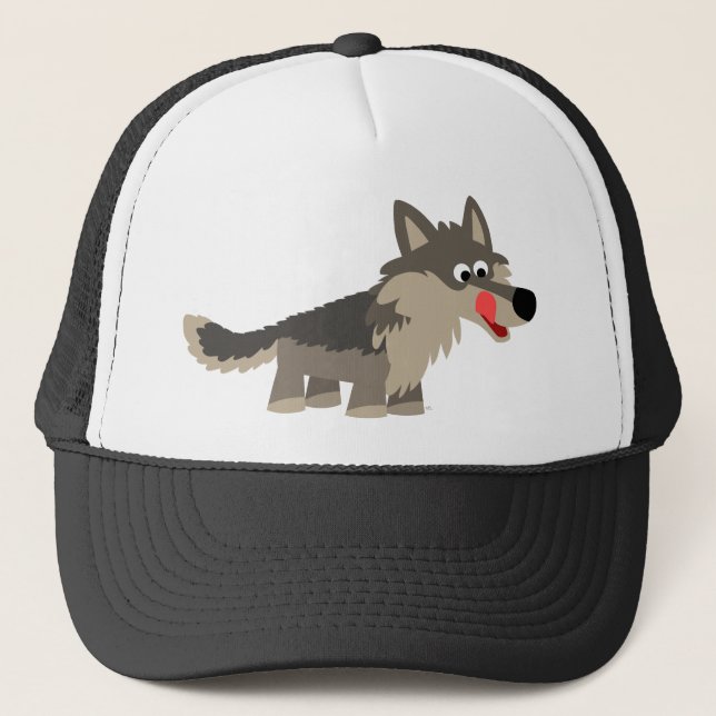 Casquette affamé de loup de bande dessinée (Devant)