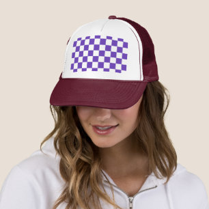 Casquette Affichage de drapeau À damiers course violet perso