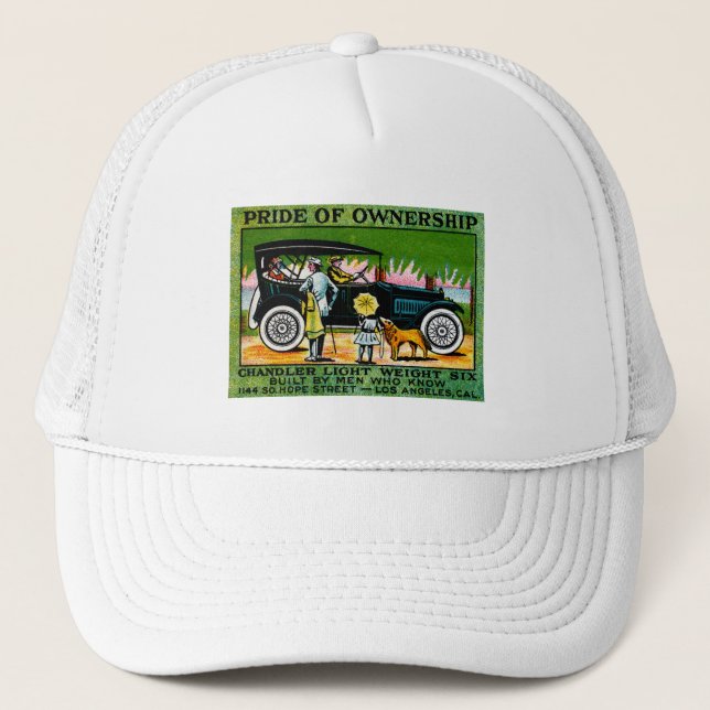Casquette Affiche automobile de Chandler 1914 (Devant)
