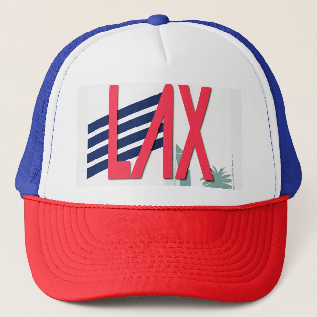 Casquette Affiche de bagages de l'aéroport de Los Angeles (Devant)