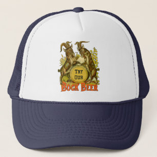 Casquette Affiche de bière Bock vintage : Antique Goat Saloo