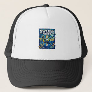 Casquette Affiche de style squelette de football suédois Nat