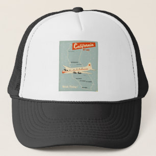 Casquette Affiche de voyage de style californien des années