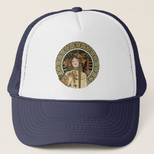 Casquette Affiche vintage Alfonse Mucha Trappistine Nouveau