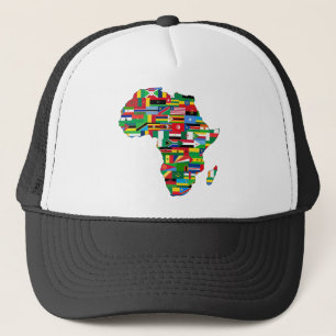 Casquette Afrique Pays du continent Drapeaux Carte Nations