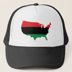 Casquette Afro-Américain _ Couleurs rouge, noir et vert