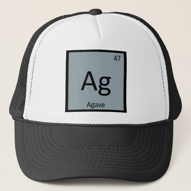 Casquette AG - Symbole de Tableau périodique de chimie de (Devant)