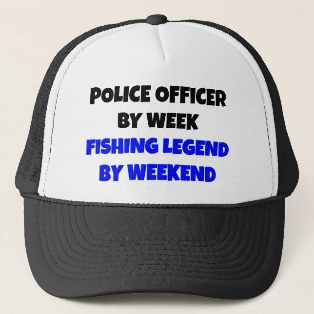 Casquette Agent de police de la légende de la pêche (Devant)