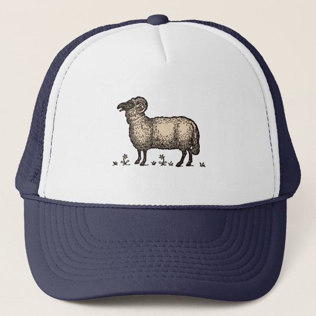 Casquette Agneau de mouton Vintage animal de ferme (Devant)