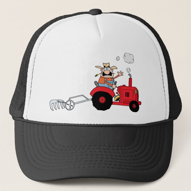 Casquette Agriculteur de bande dessinée conduisant un (Devant)