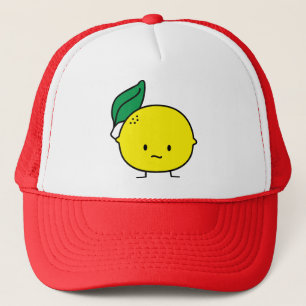 Casquette Agrumes jaunes aigres de feuille de citron lemony