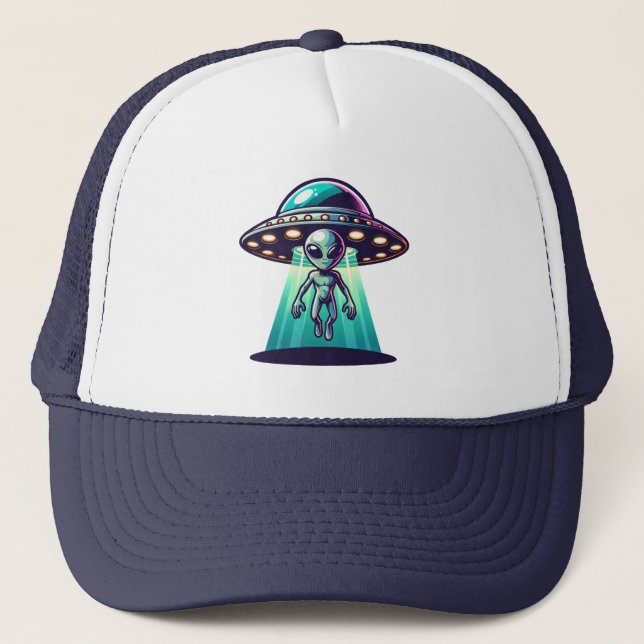 Casquette Ai Art avec OVNI Épouser un Alien (Devant)