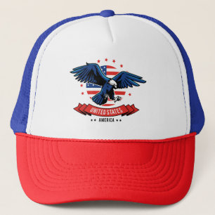 Casquette Aigle américain aux couleurs de drapeau Étoiles et