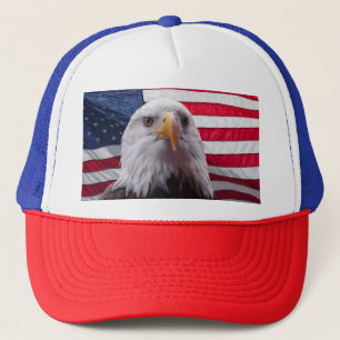 Casquette Aigle et drapeau américains