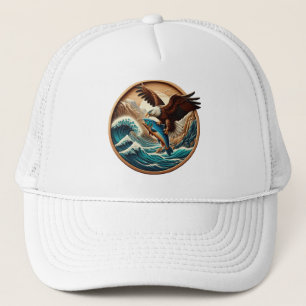 Casquette Aigle merveilleux se balançant vers le bas pour at
