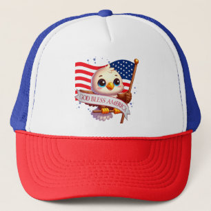 Casquette Aigle patriotique DIEU BLESS AMERICA flag, États-U