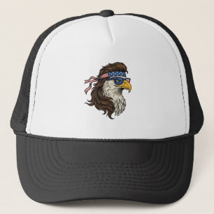 Casquette Aigle patriotique Mullet Gravure vintage vecteur D