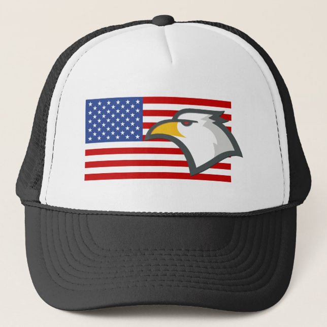 Casquette Aigle sur le drapeau américain (Devant)