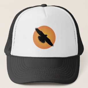 Casquette Aigle volant devant le soleil