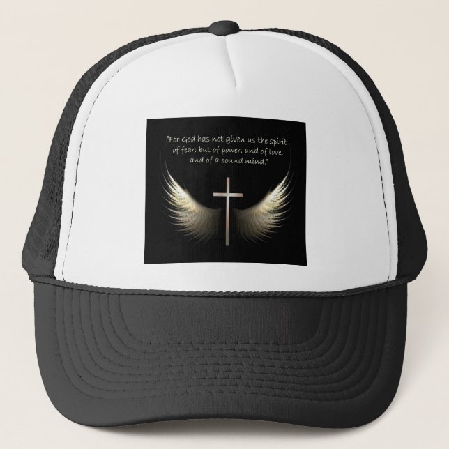 Casquette Ailes de Saint-Esprit avec l'écriture sainte (Devant)