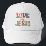 Casquette Aimer Comme Jésus, Jésus Vous Aime<br><div class="desc">Entrez dans le monde de la foi et de la mode avec notre casquette chrétien "Amour comme Jésus". Ce design mêle une esthétique branchée à un message puissant, avec des lettres d'amour tissées en une composition vibrante de fleurs colorées. Express votre dévotion de manière moderne et chic, en faisant une...</div>