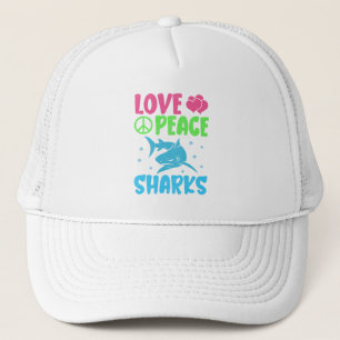 Casquette Aimer La Paix Requins Murs Animaux De Mer Requins