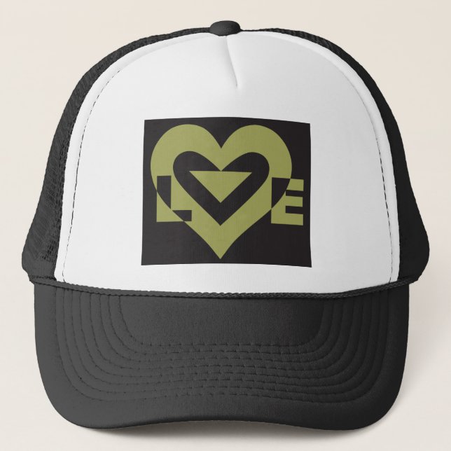 Casquette Aimer Sage Vert sur Noir (Devant)