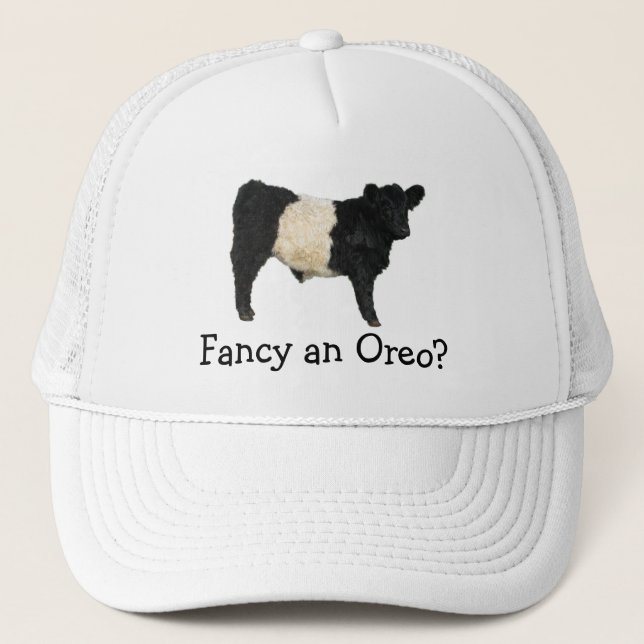 Casquette Aimez un Oreo ? Vache ceinturée à Galloway (Devant)