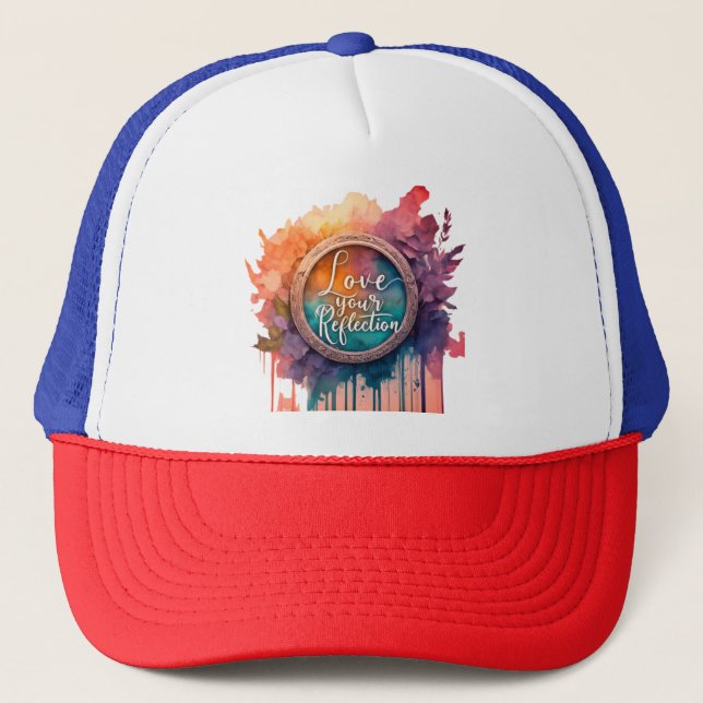 Casquette Aimez votre réflexion Trucker Chapeau (Devant)