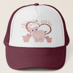 Casquette Aimez-vous, art mignon de Piggies