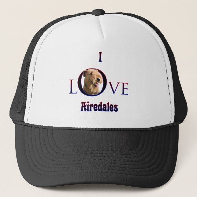 Casquette Airedale Terrier I Love (Devant)