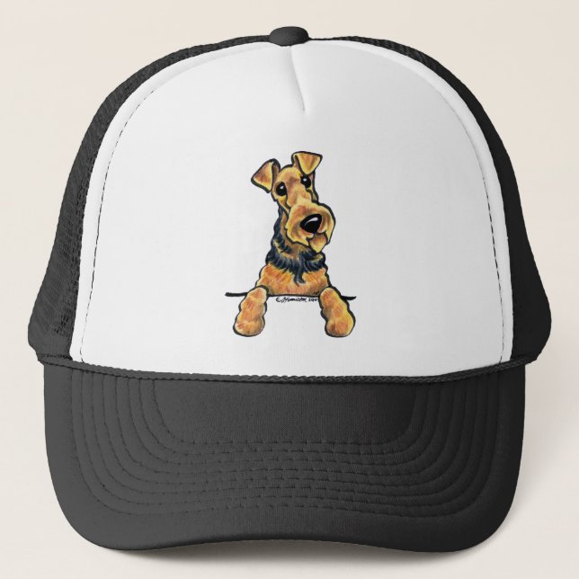 Casquette Airedale Terrier Line Art (Devant)