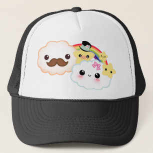 Casquette Ajouter de nuage de Kawaii à l'arc-en-ciel et aux