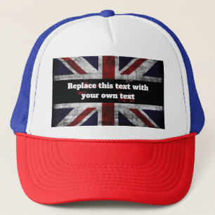 Casquette Ajouter du texte sur le drapeau anglais Jeu d'orei